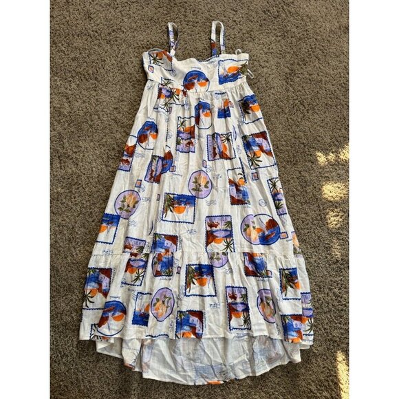 NWT PAPER HEART Mix Print Sundress Tank Maxi Dress Tropical Resort Beach MEDIUM - Picture 1 of 10